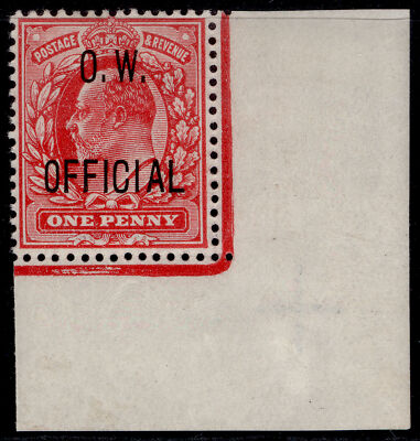 gb-edvii-sg-o37-1d-scarlet-lh-mint-cat-575-corner-marginal-wenvoe-cert