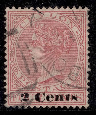 ceylon-qv-sg211-2c-on-4c-rosy-mauve-fine-used