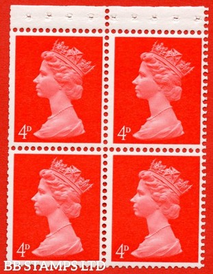sg-733-ub15a-4d-bright-vermilion-an-unmounted-mint-booklet-pane-of-4-b87826