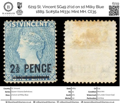 6219-st-vincent-sg49-2d-on-1d-milky-blue-1889-sc-56a-mi33c-mint-mh-c35