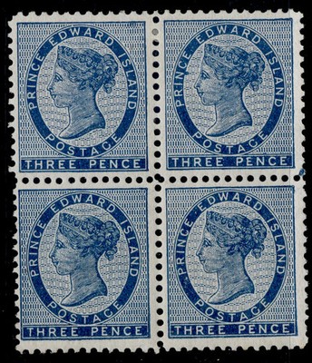 canada-prince-edward-island-qv-sg30-3d-blue-lh-mint-cat-44-block-x4