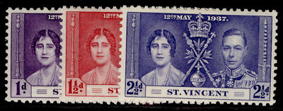 st-vincent-gvi-sg146-148-1937-coronation-set-m-mint