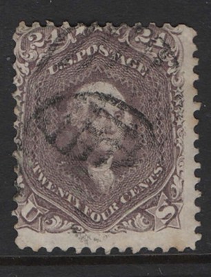usa-1861-washington-24c-brown-lilac-fu-sg66a-no-grill-c325
