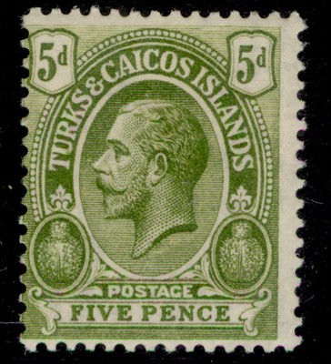 turks-caicos-islands-gv-sg159-5d-sage-green-lh-mint-cat-12