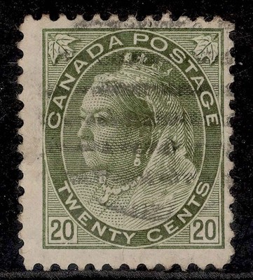 canada-qv-sg165-20c-olive-green-used-cat-95