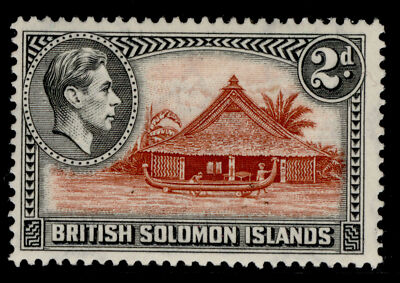 british-solomon-islands-gvi-sg63-2d-orange-brown-black-m-mint-perf-13