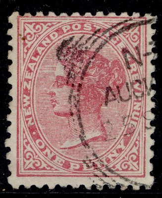 new-zealand-qv-sg195-1d-rose-to-carmine-fine-used-die-2