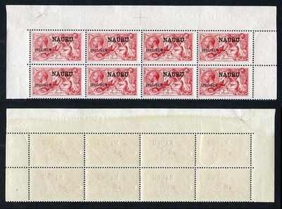 nauru-sg17s-1916-5-waterlow-seahorse-top-two-rows-opt-specimen-superb-u-m