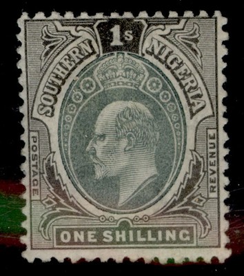 southern-nigeria-edvii-sg16-1s-green-black-lh-mint-cat-45