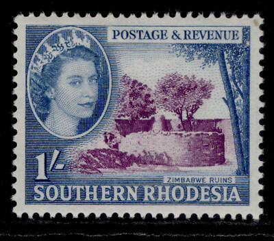 southern-rhodesia-qeii-sg86-1s-reddish-violet-light-blue-m-mint