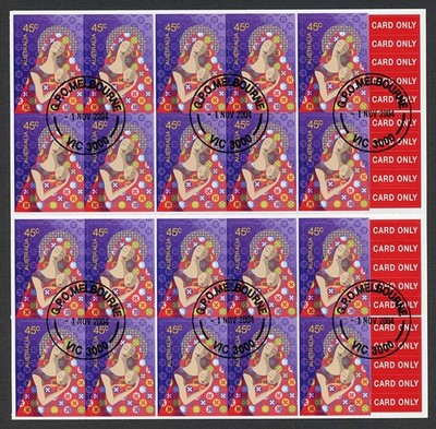 australia-sg2463a-2004-christmas-self-adhesive-booklet-pane-fine-used
