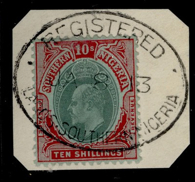 southern-nigeria-edvii-sg43-10s-green-red-green-fine-used-cat-150