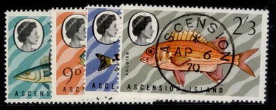 ascension-qeii-sg126-129-1970-fish-set-3rd-series-fine-used