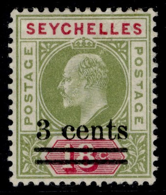 seychelles-edvii-sg58-3c-on-18c-sage-green-carmine-m-mint
