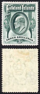 falkland-is-sg49b-kevii-3-deep-green-m-mint