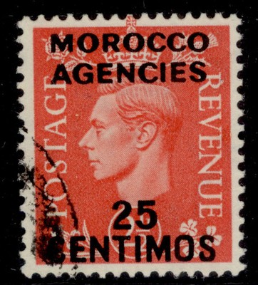 morocco-agencies-spa-gvi-sg185-25c-on-2d-scarlet-fine-used-cat-25
