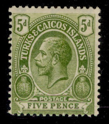 turks-caicos-islands-gv-sg159-5d-sage-green-nh-mint-cat-12