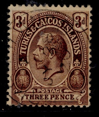 turks-caicos-islands-gv-sg133c-3d-purple-orange-buff-very-fine-used-cds