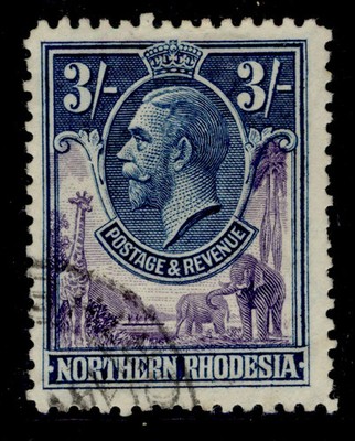 northern-rhodesia-gv-sg13-3s-violet-blue-used-cat-30