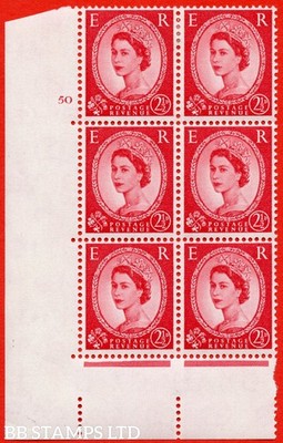 sg-574-s55-2d-carmine-red-type-ii-a-mounted-mint-cylinder-block-o-b80592