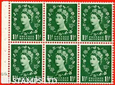 sg-542-sb62-1d-green-a-mounted-mint-cylinder-booklet-pane-of-6-cyl-b76318