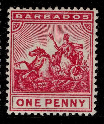 barbados-edvii-sg137-1d-carmine-m-mint-cat-32