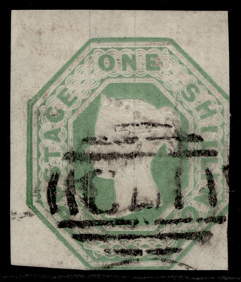 gb-qv-sg54-scarce-1s-pale-green-cut-square-used-cat-1000