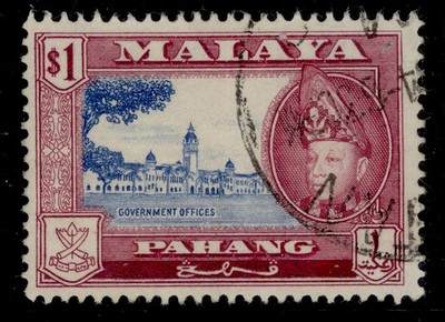 malaysia-pahang-qeii-sg84-1-ultramarine-reddish-purple-fine-used