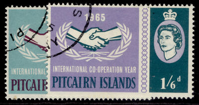 pitcairn-islands-qeii-sg51-52-1965-intl-co-op-year-set-fine-used