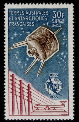 t-a-a-f-1965-30f-air-itu-centenary-yvert-9-sg-39-nh-mint-cat-290