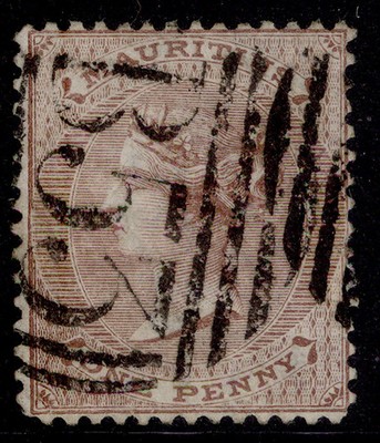 mauritius-qv-sg56-1d-purple-brown-fine-used-cat-22-wmk-cc