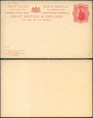 cp36-qv-1d-1d-red-foreign-reply-card-format-cf10-stamp-l8-mint