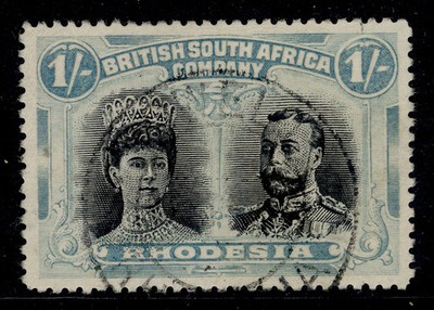 rhodesia-gv-sg152-1s-black-pale-blue-green-fine-used-cat-24