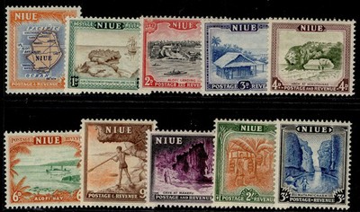 new-zealand-niue-gvi-sg113-122-1950-complete-set-m-mint-cat-22