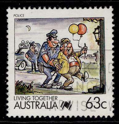 australia-qeii-sg1129-1988-63c-police-fine-used