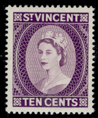 st-vincent-qeii-sg216-10c-deep-lilac-lh-mint