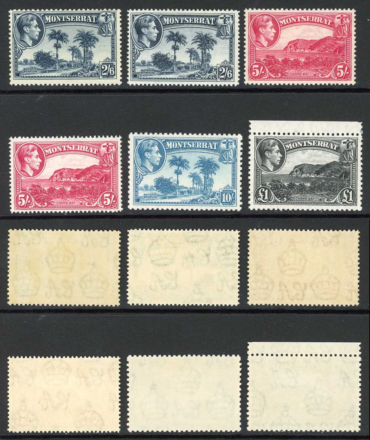 montserrat-sg101-12-set-of-22-both-perfs-very-fine-m-mint-cat-359-40-pounds