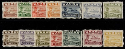 nauru-gv-sg26a-39a-1924-48-rough-surface-paper-set-lh-mint-cat-250