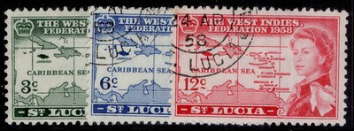 st-lucia-qeii-sg185-187-1958-british-caribbean-set-fine-used