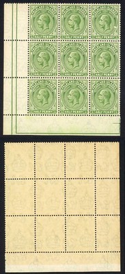 falkland-is-sg73-1-2d-yellowish-green-damaged-value-tablet-wmk-script-u-m