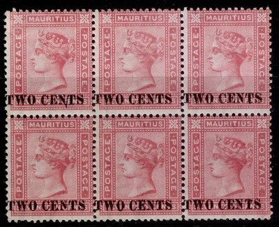 mauritius-qv-sg119-2c-on-17c-rose-nh-mint-cat-960-block-x6
