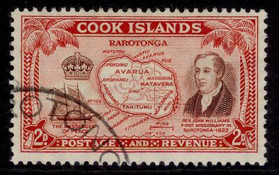 cook-islands-gvi-sg152-2d-reddish-brown-scarlet-fine-used