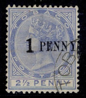 tobago-qv-sg29-1d-on-2d-dull-blue-fine-used-cat-25