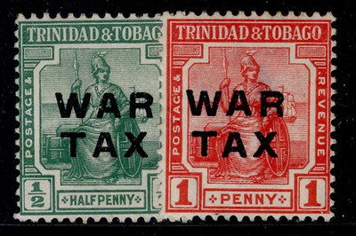 trinidad-tobago-gv-sg183-184-1917-war-tax-set-m-mint-cat-76