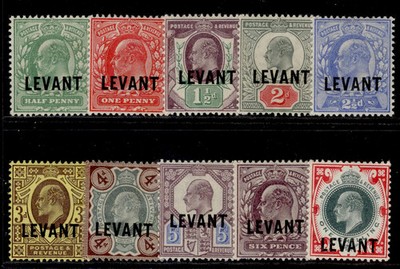 british-levant-edvii-sg-l1-l10-1905-12-complete-set-m-mint-cat-120