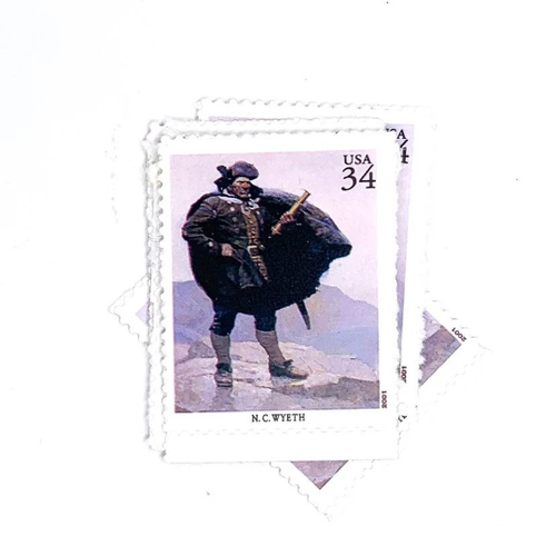 4-x-n-c-wyeth-34-cent-unused-us-postage-stamp-captain-bill-bones