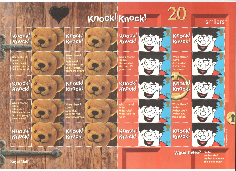 ls9-gb-2002-knock-knock-smiler-sheet-unmounted-mint-mnh