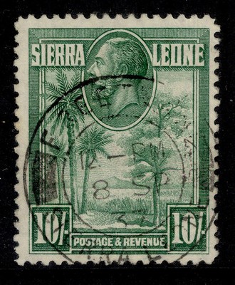 sierra-leone-gv-sg166-10s-green-very-fine-used-cat-170-cds
