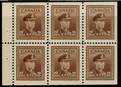 canada-gvi-sg376b-2c-brown-booklet-pane-of-6-nh-mint-cat-32