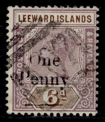 leeward-is-edvii-sg18a-1d-on-6d-dull-mauve-brown-used-tall-narrow-o-single